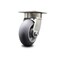 Service Caster 5 Inch Kingpinless Thermoplastic Rubber Wheel Swivel Top Plate Caster SCC SCC-KP30S520-TPRRD - alternate 1